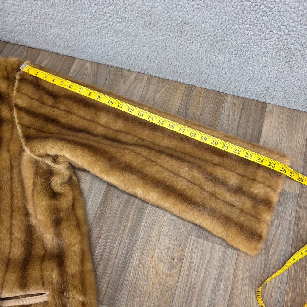 Jones New York Reversible Faux Fur‎ Suede Hooded Coat Tan Brown Plus 2X - Picture 10 of 16